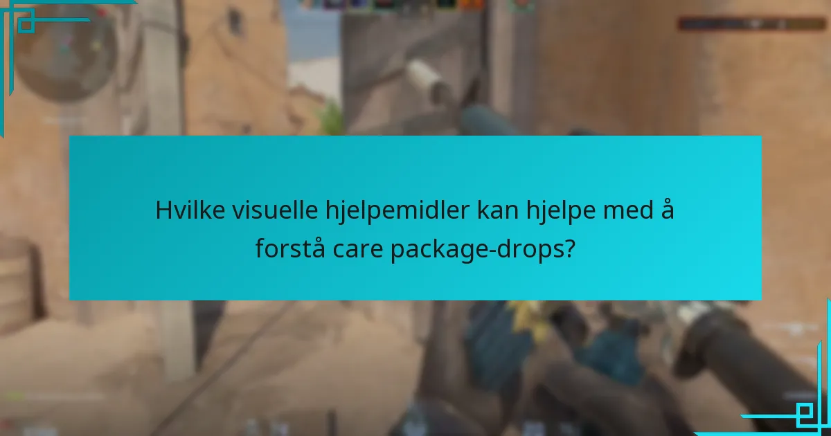 Hvilke visuelle hjelpemidler kan hjelpe med å forstå care package-drops?