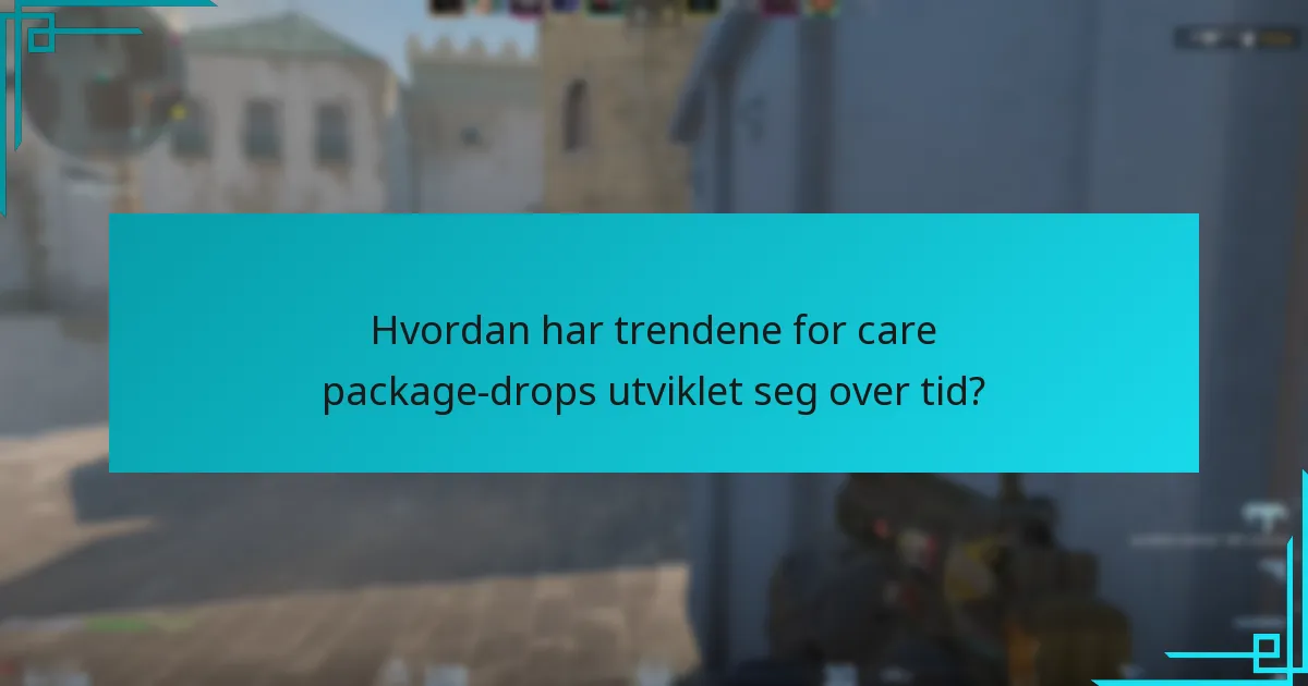 Hvordan har trendene for care package-drops utviklet seg over tid?